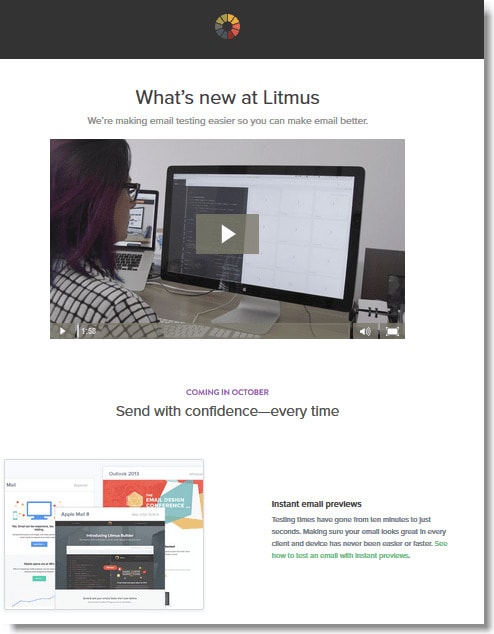 Video Email Marketing Example - Product Launch Announcement