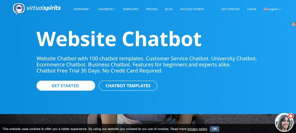Virtual Spirits Chatbot for Websites