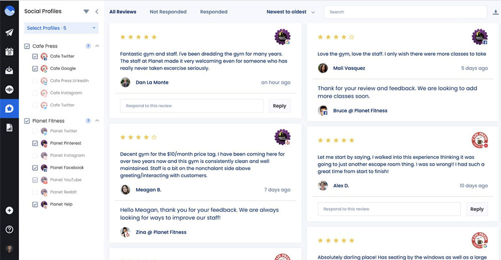 Vista Social review management