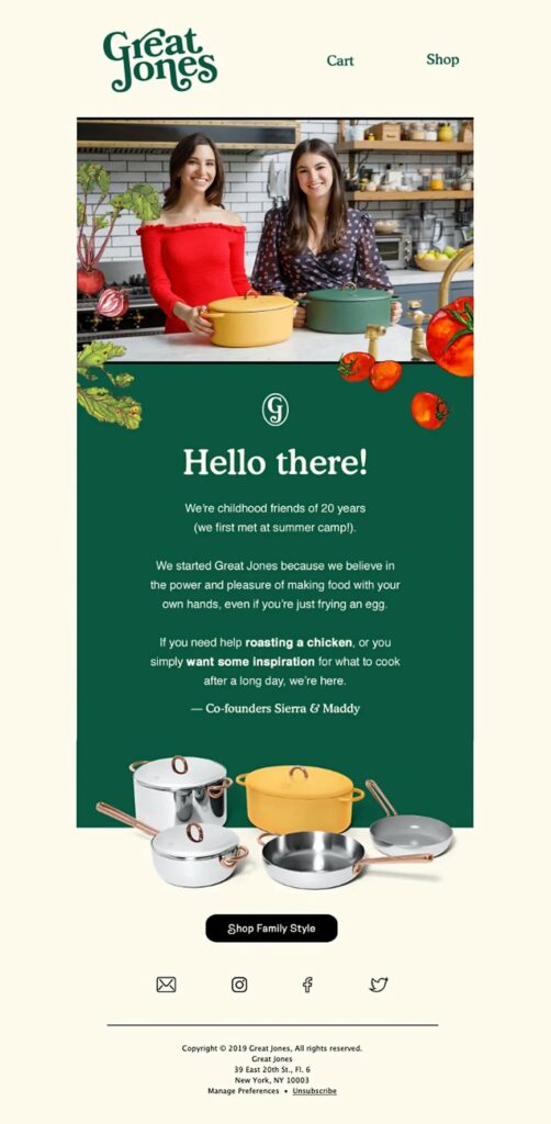 Welcome email