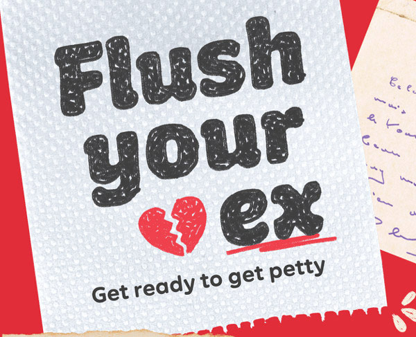 Who gives a Crap-Flush Your Ex Valentines ad