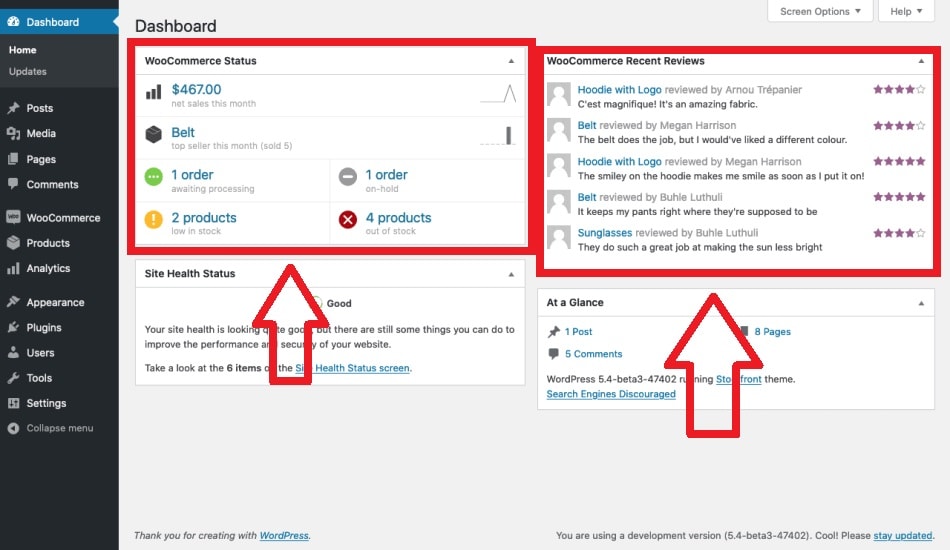 WooCommerce and WordPress integration
