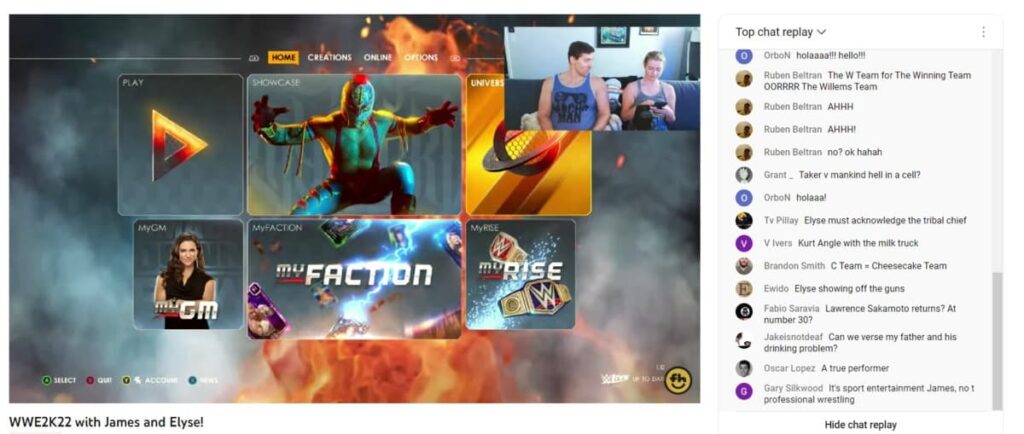 YouTube Livestream example