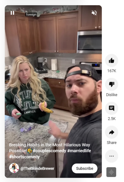 YouTube short example