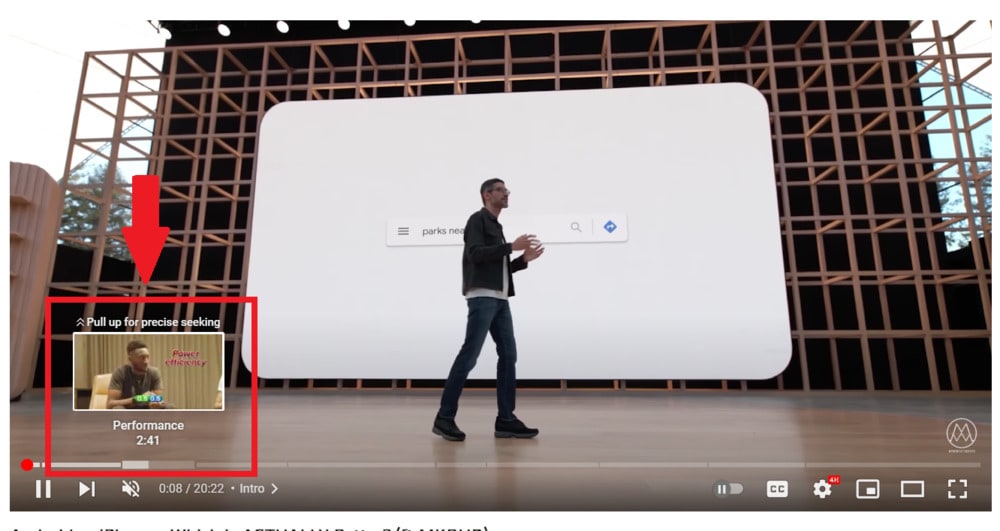 YouTube Timestamp example