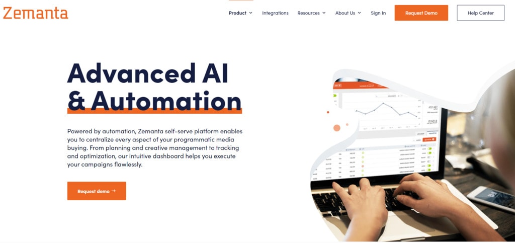 Zemanta landing page
