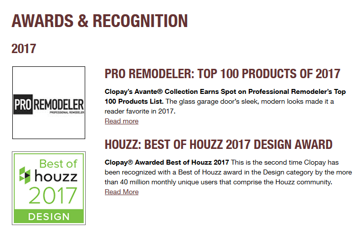 Achievements & Accolades High-Converting Landing Pages