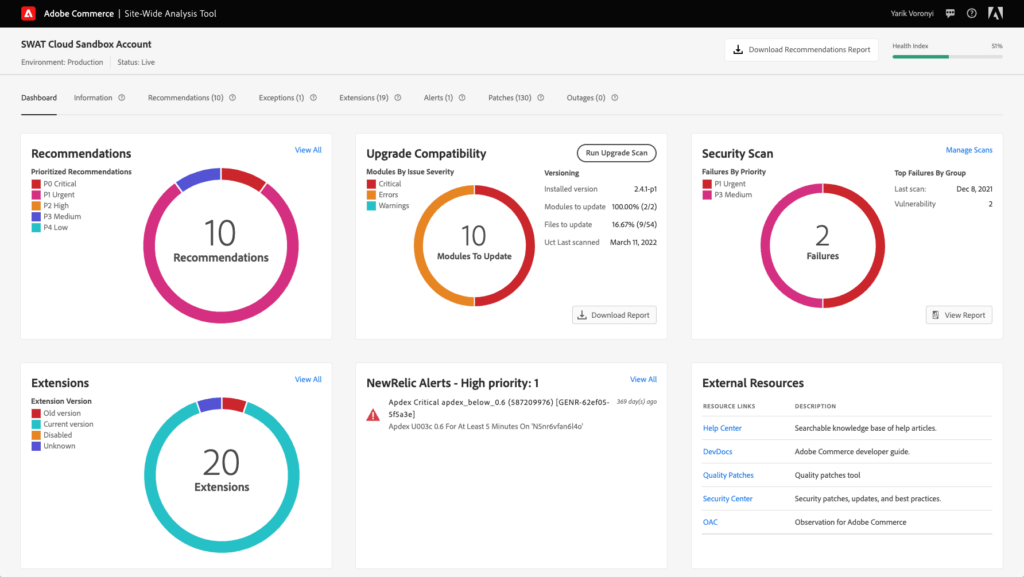 Adobe Commerce online store and SEO capabilities