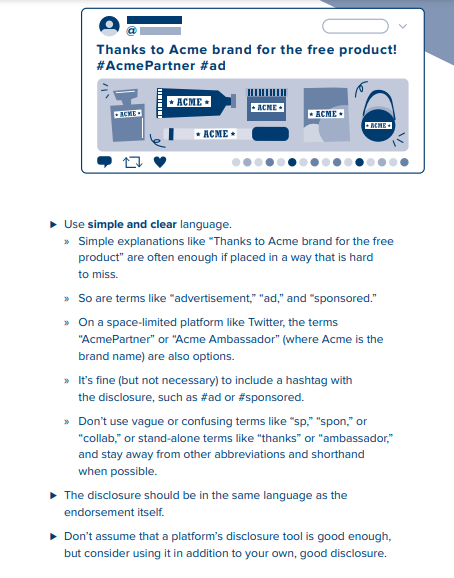 Affiliate Disclosures - FTC guidelines