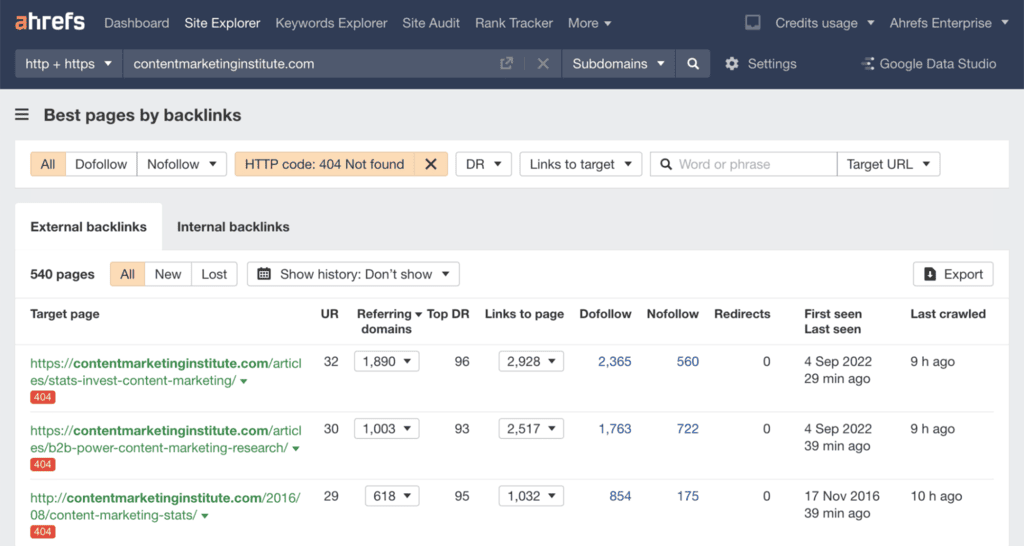 Ahrefs backlinks - best SEO tool