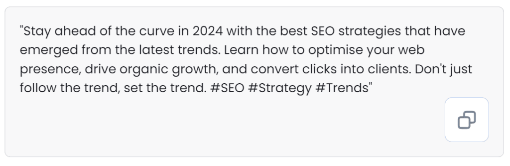 ai post generated by vista social