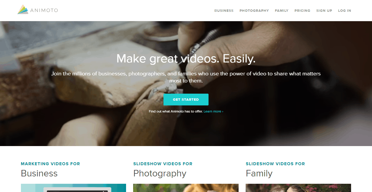Animoto video making tools
