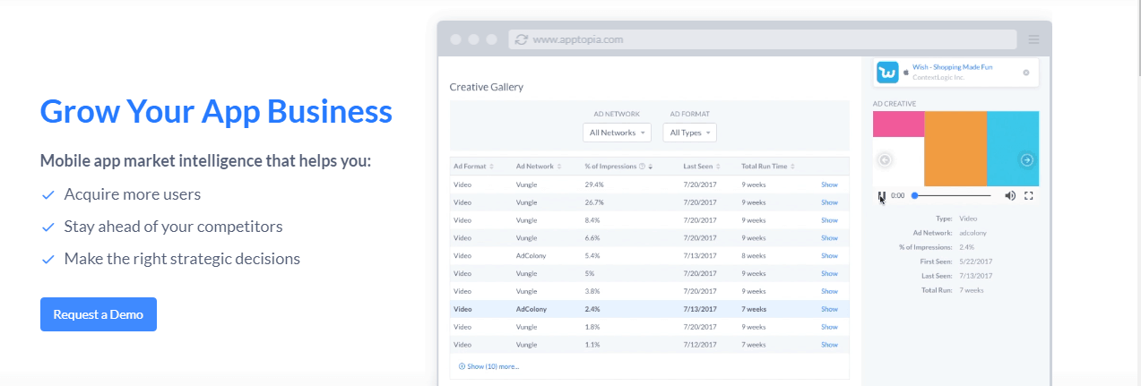 Apptopia Mobile App Marketing Tool