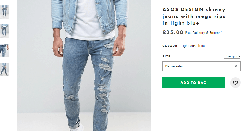 ASOS Ecommerce Product Page
