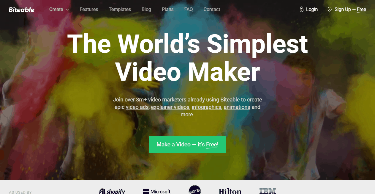Biteable video making tools