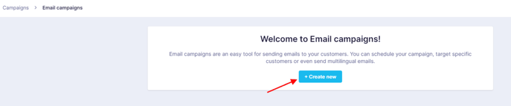 Bloomreach - create new email campaign