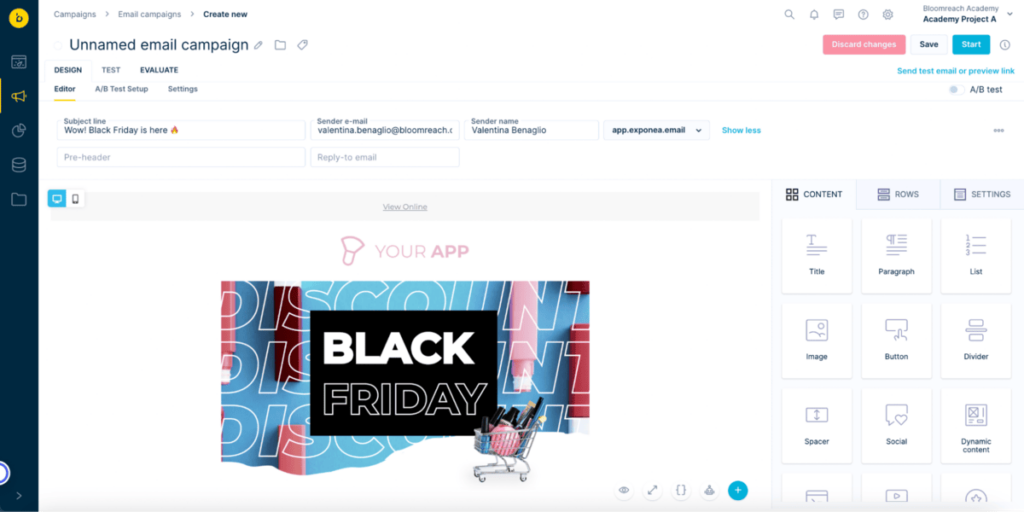 Bloomreach email testing