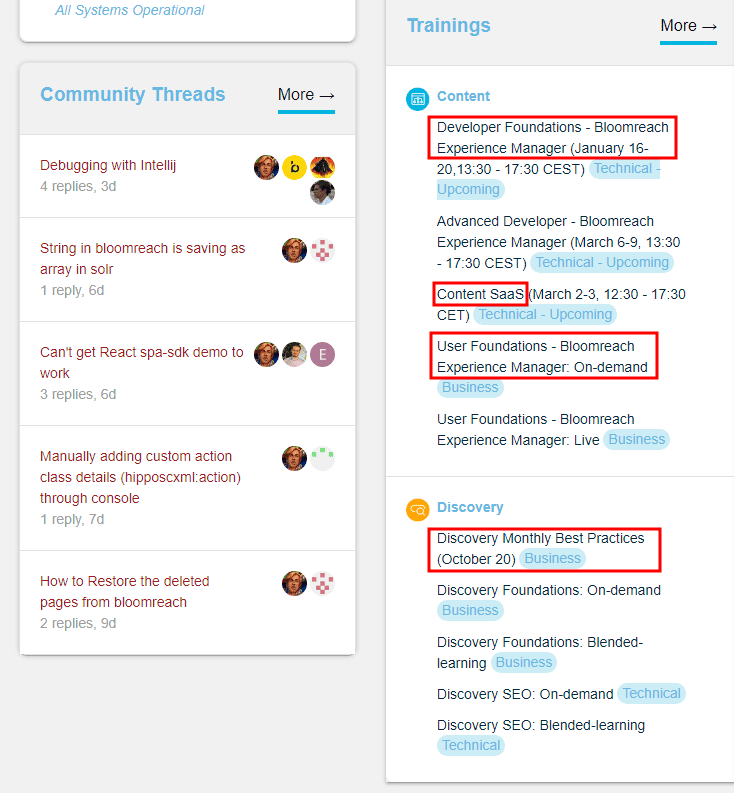Bloomreach training sessions