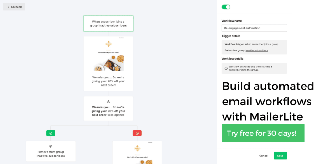 build automated email workflows with MailerLite