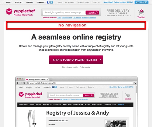 Yuppiechef - Landing Page Best Practices