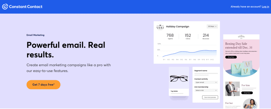 constant contact home page