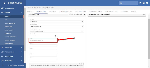 create the link Everflow Review