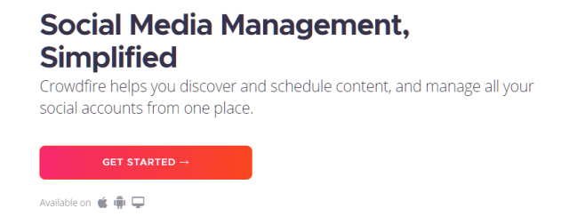 Crowdfire B2C Social Media Marketing