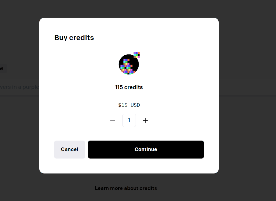 Dall-E 2 purchase credits