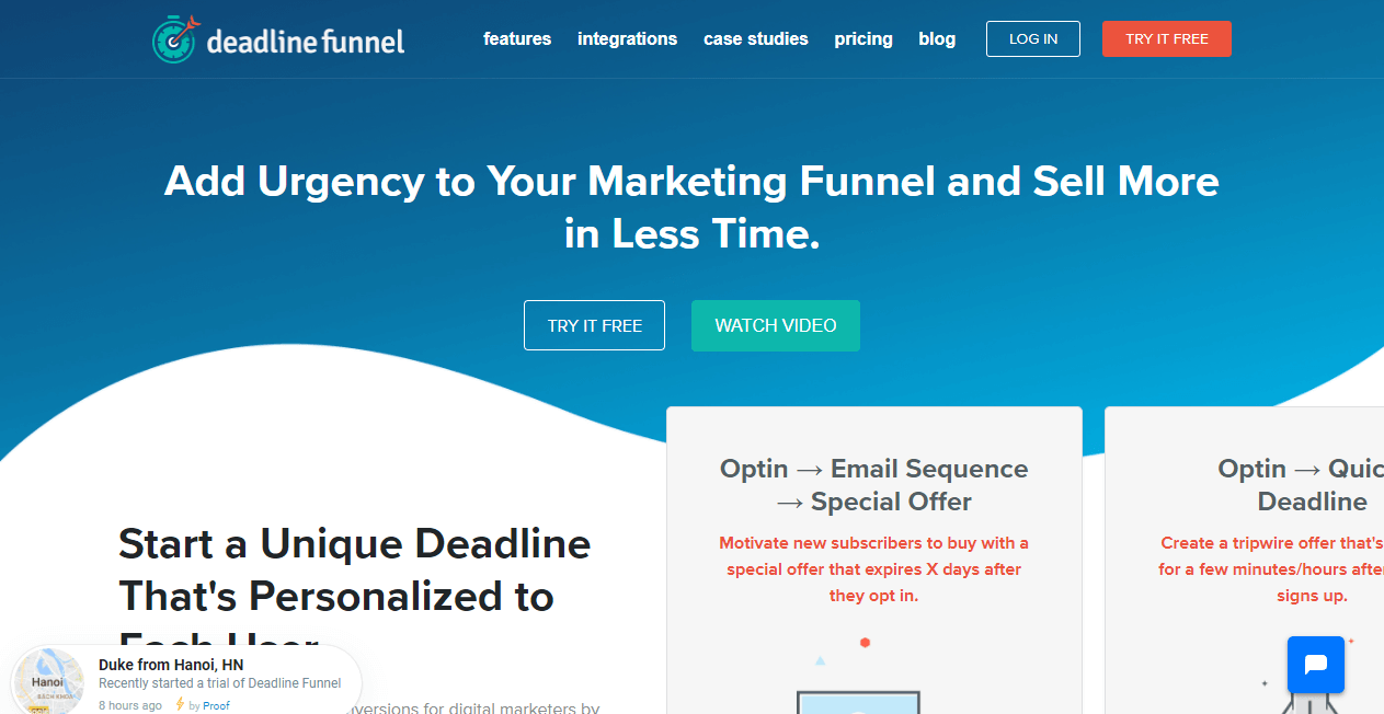 Deadline Funnel sales funnel tools
