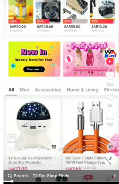 Example of a TikTok Shop