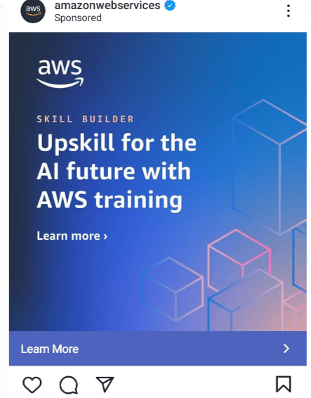 Example of Instagram sponsored content