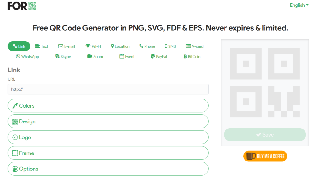 ForQRCode dashboard
