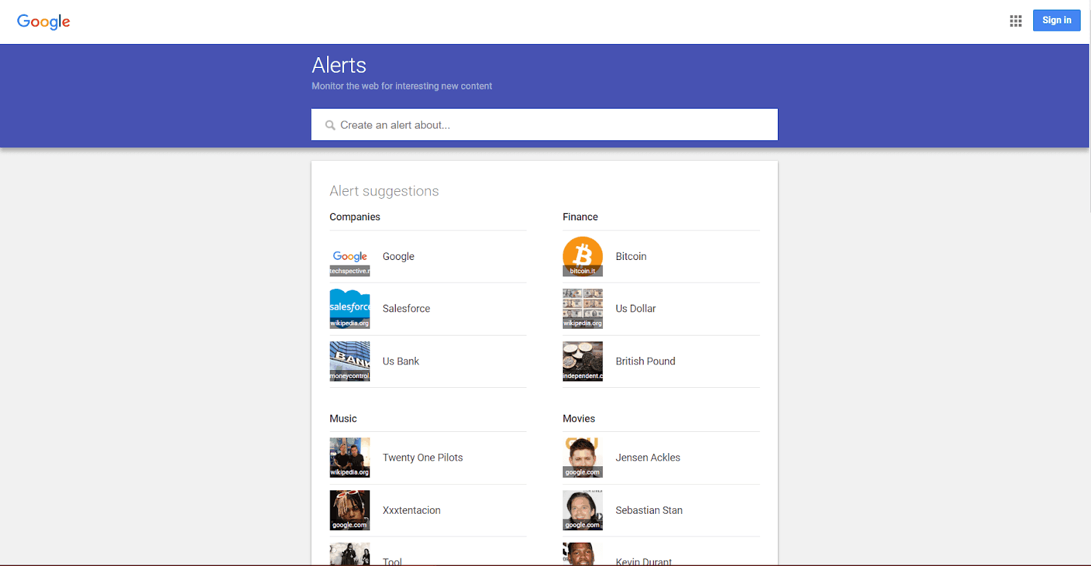 Google Alerts Tools