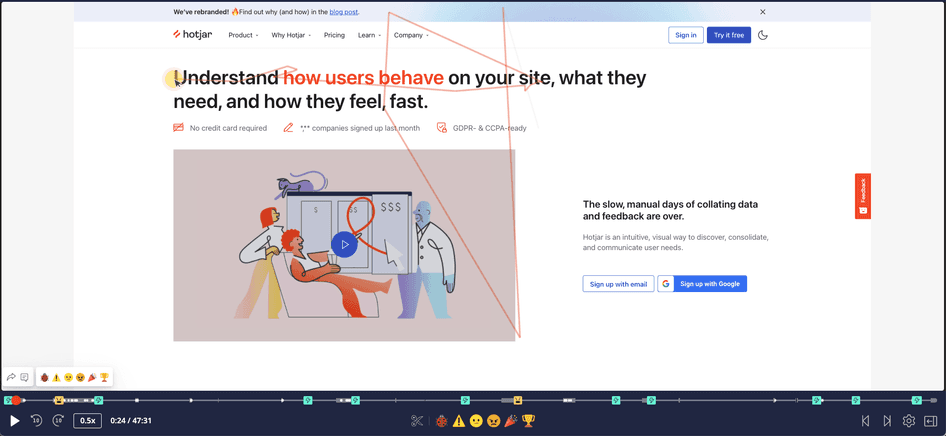 Hotjar analytics