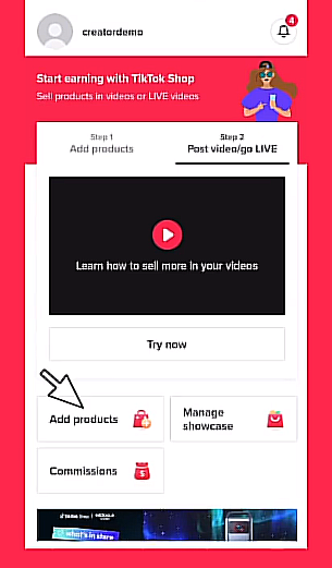 How to access  products on TikTok shop