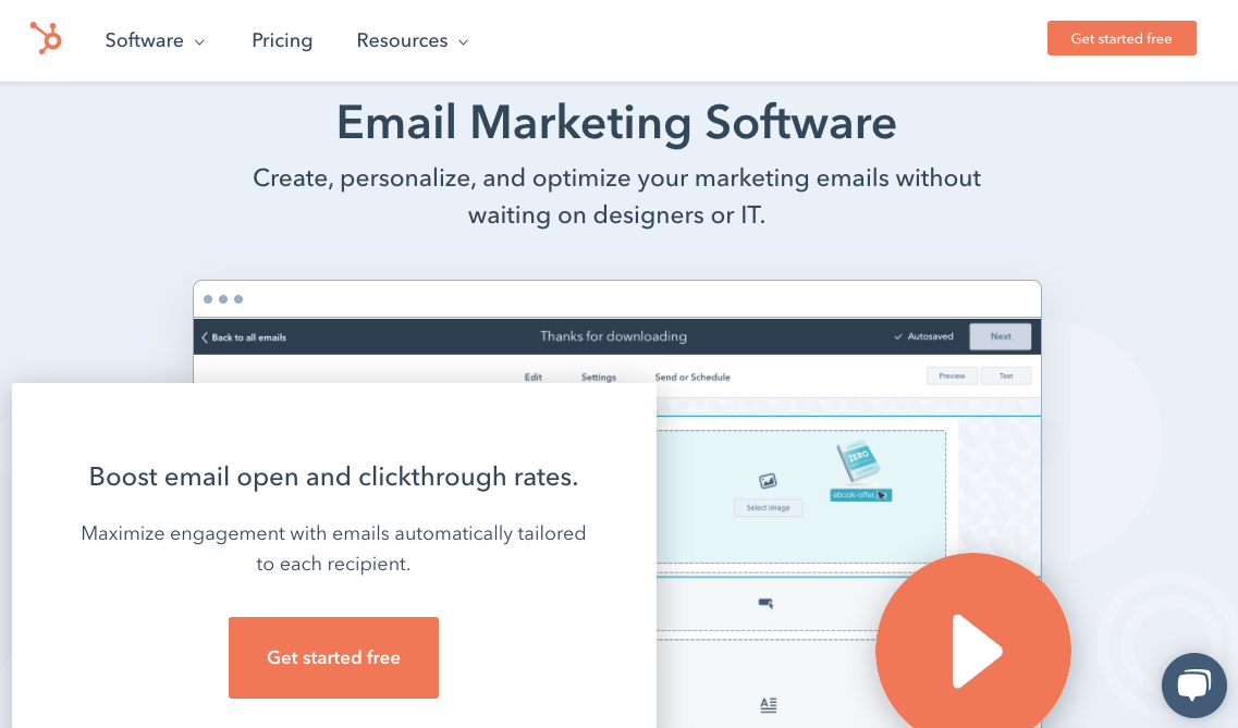 email marketing software by Hubspot