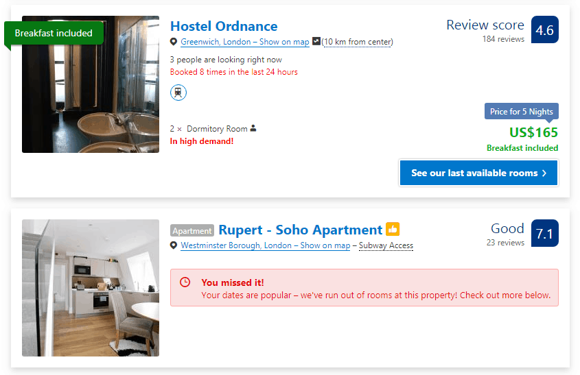 booking.com Landing Page Best Practices