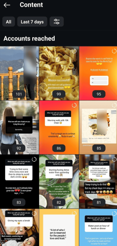 instagram insights content performance