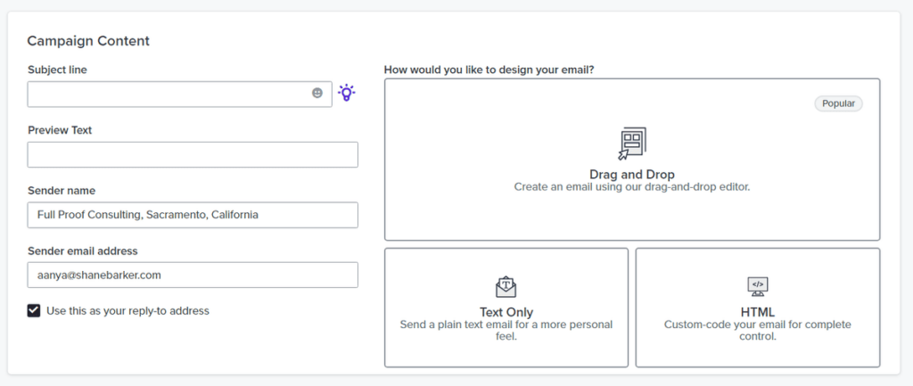 Klaviyo email campaign builder