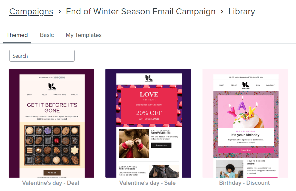 Klaviyo email templates