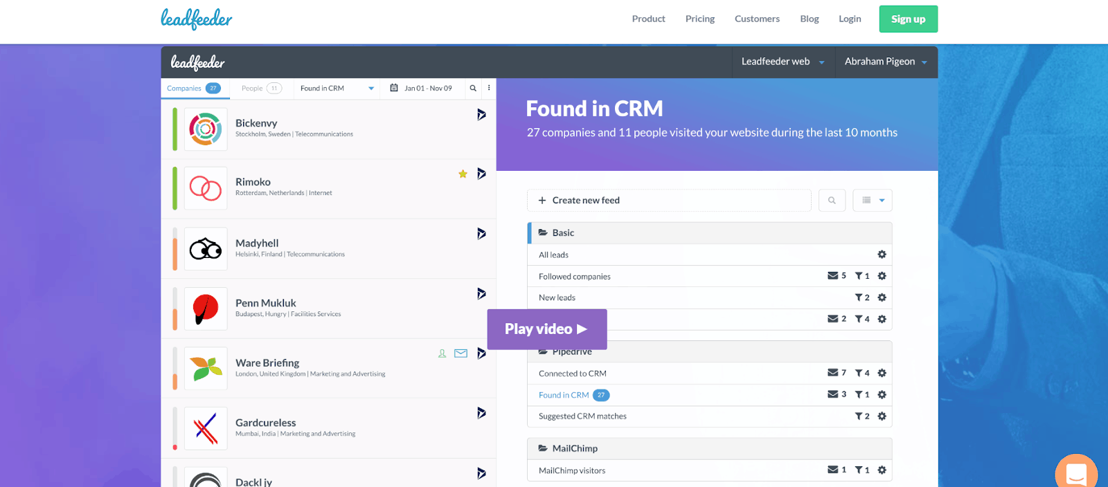 Leadfeeder - landing page best practices