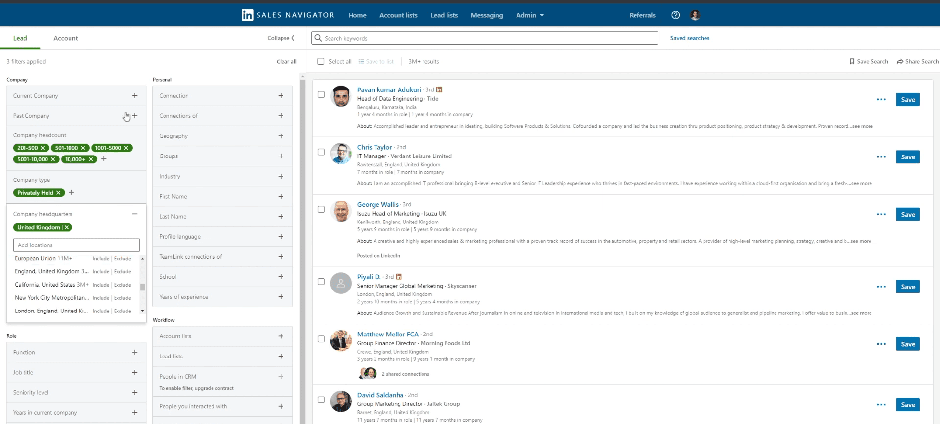 LinkedIn Sales Navigator Lead Finder