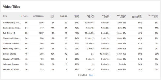 Matomo Analytics video analytics dashboard