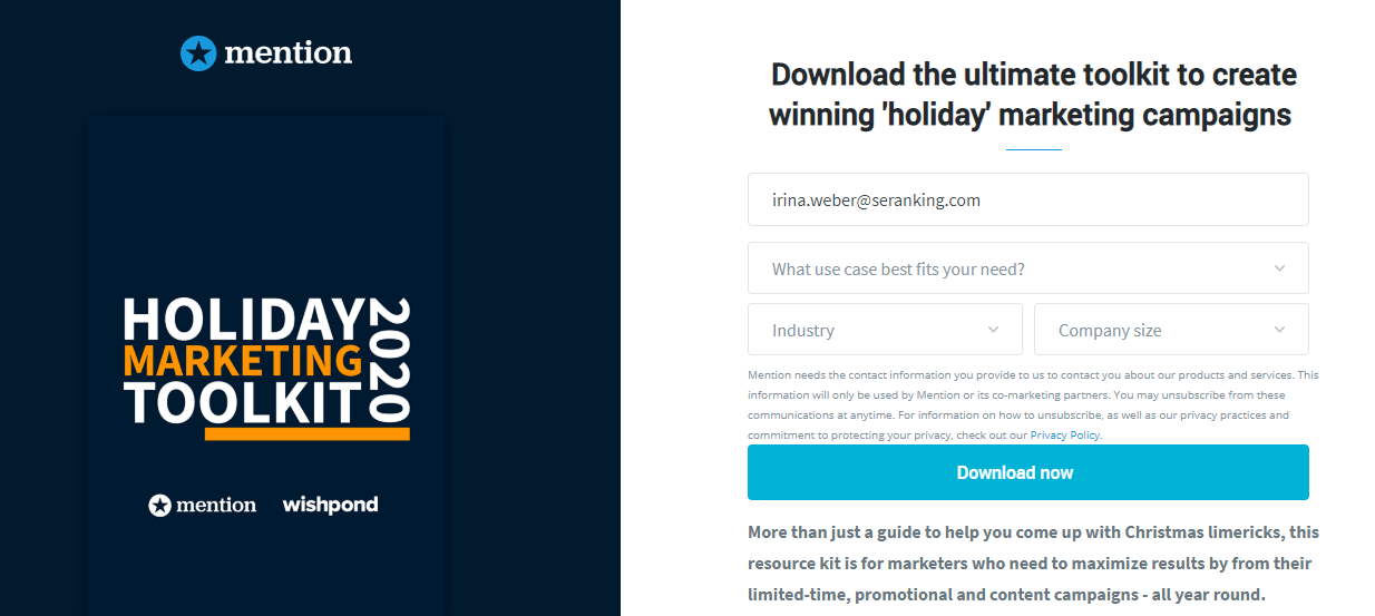 Mention Holiday Marketing Toolkit Content Analytics Tools