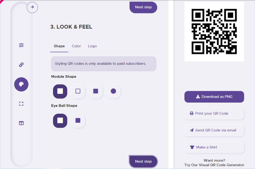 QRStuff customization