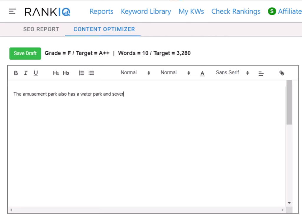 rankiq content check