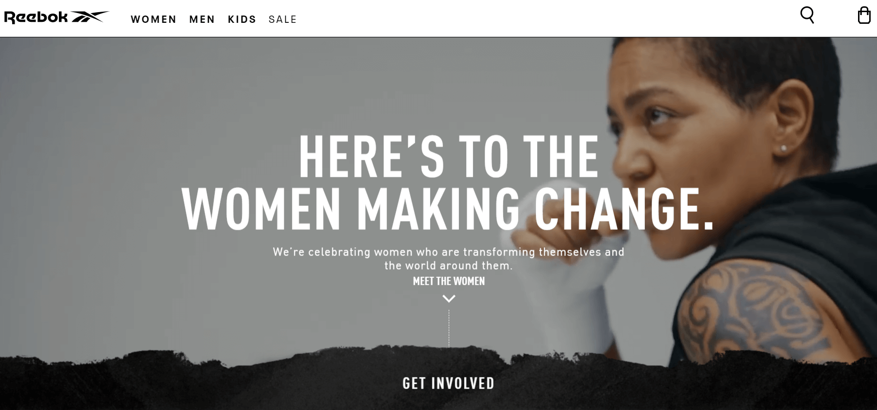 Reebok Ecommerce Content Marketing Examples