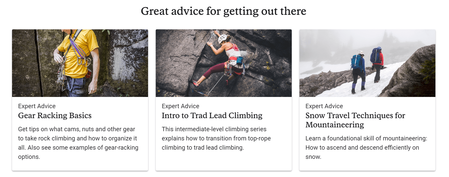 REI Ecommerce Content Marketing Examples
