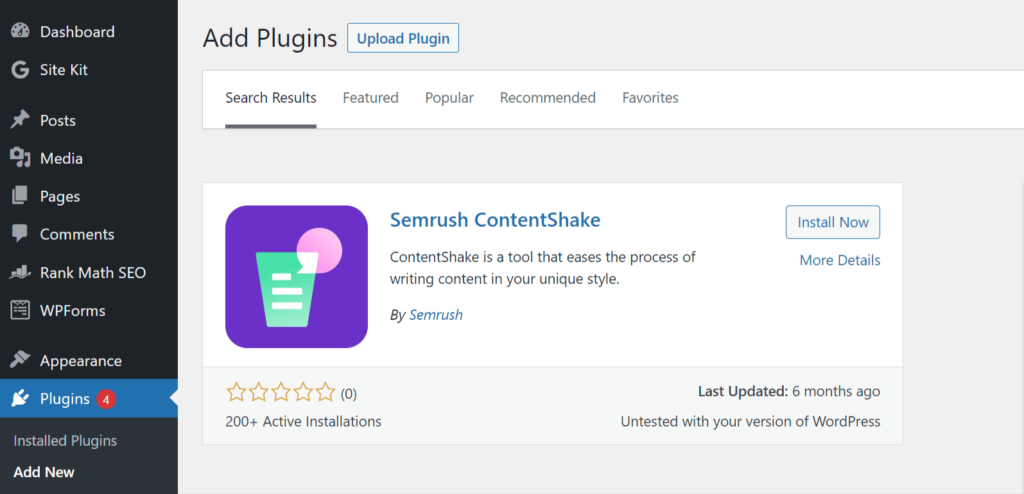 Semrush ContentShake WordPress plugin for easy publishing