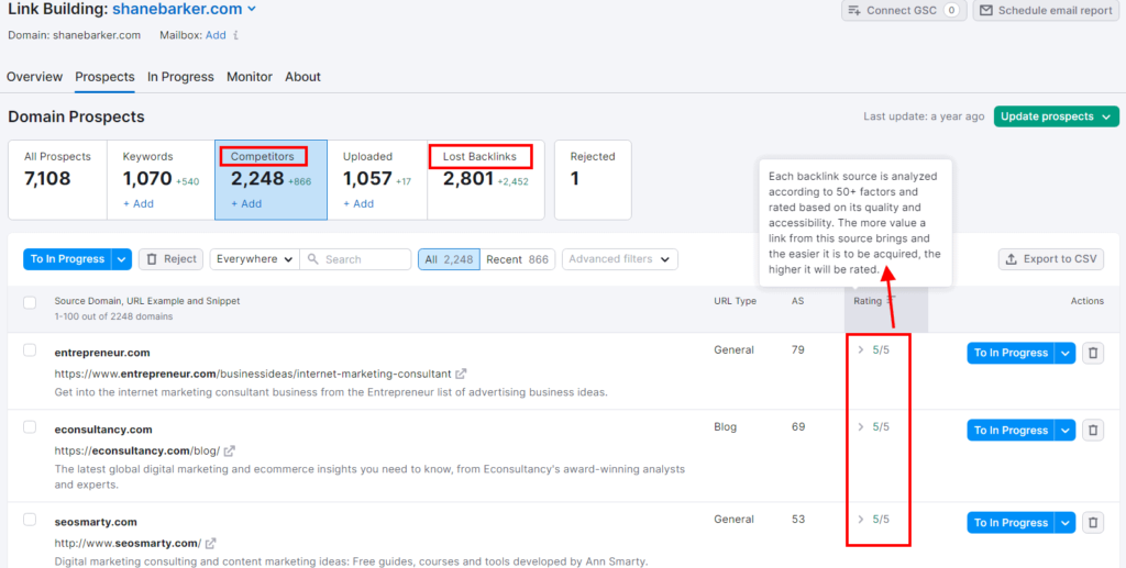 Semrush link building opportunities